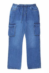 Turbo 7 Pocket Baggy Style Jeans in Ice Blue