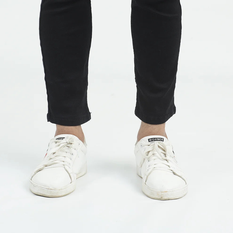 Strechable Jeans for Men Plain JET BLACK
