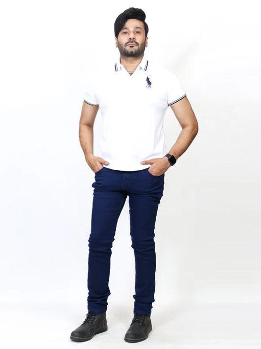 Dark Blue Regular Fit Stretchable Jeans For Men MDJ17