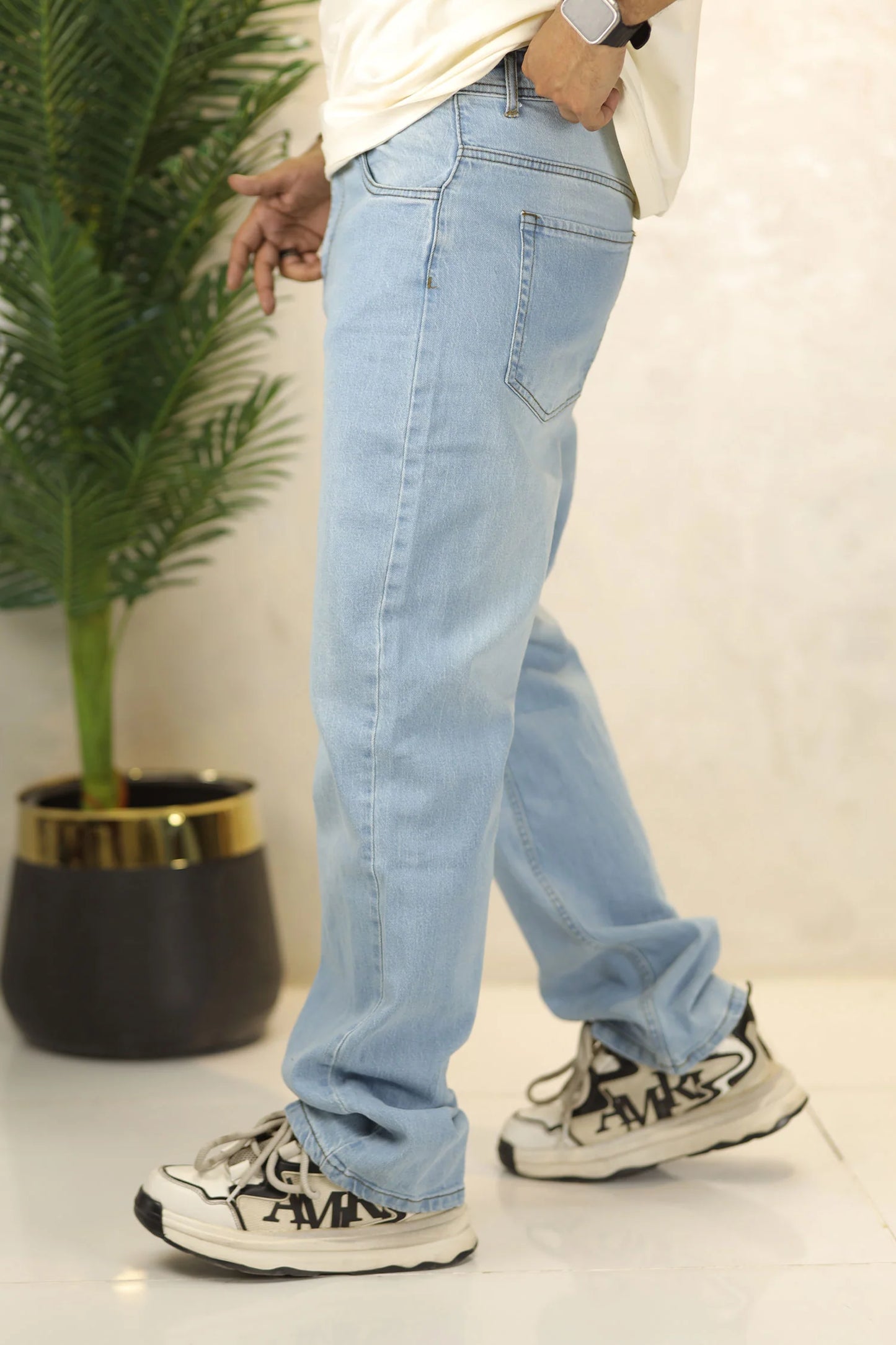 Relaxed Drift Turbo Loose Fit Jeans In Ice Blue