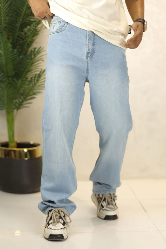 Relaxed Drift Turbo Loose Fit Jeans In Ice Blue