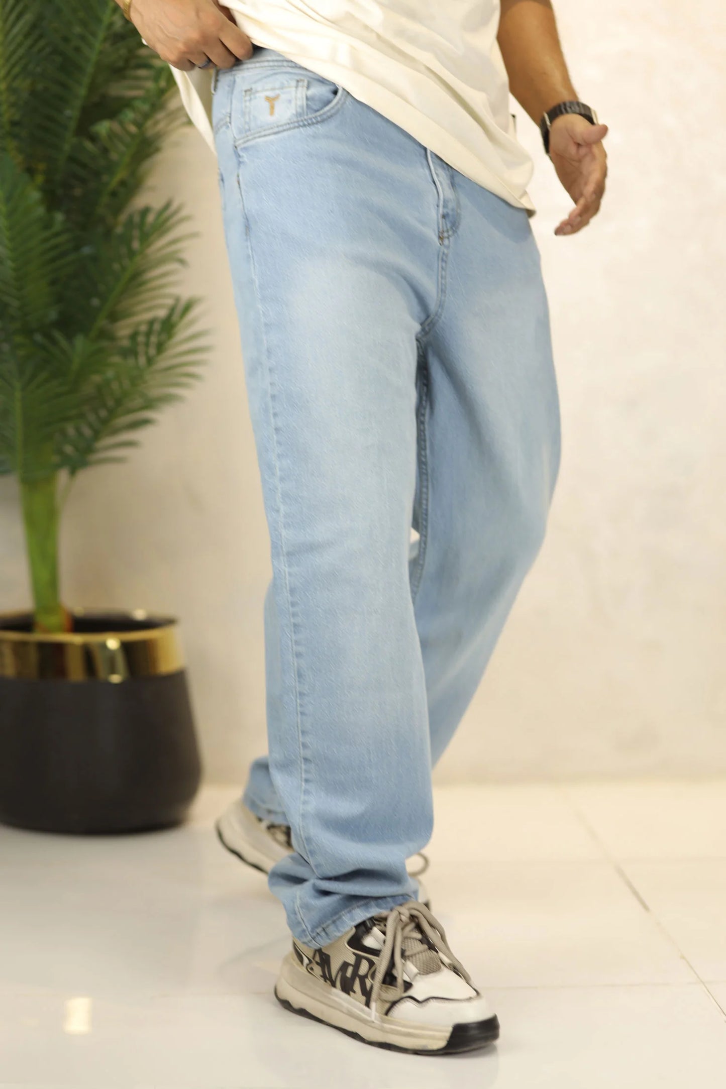 Relaxed Drift Turbo Loose Fit Jeans In Ice Blue