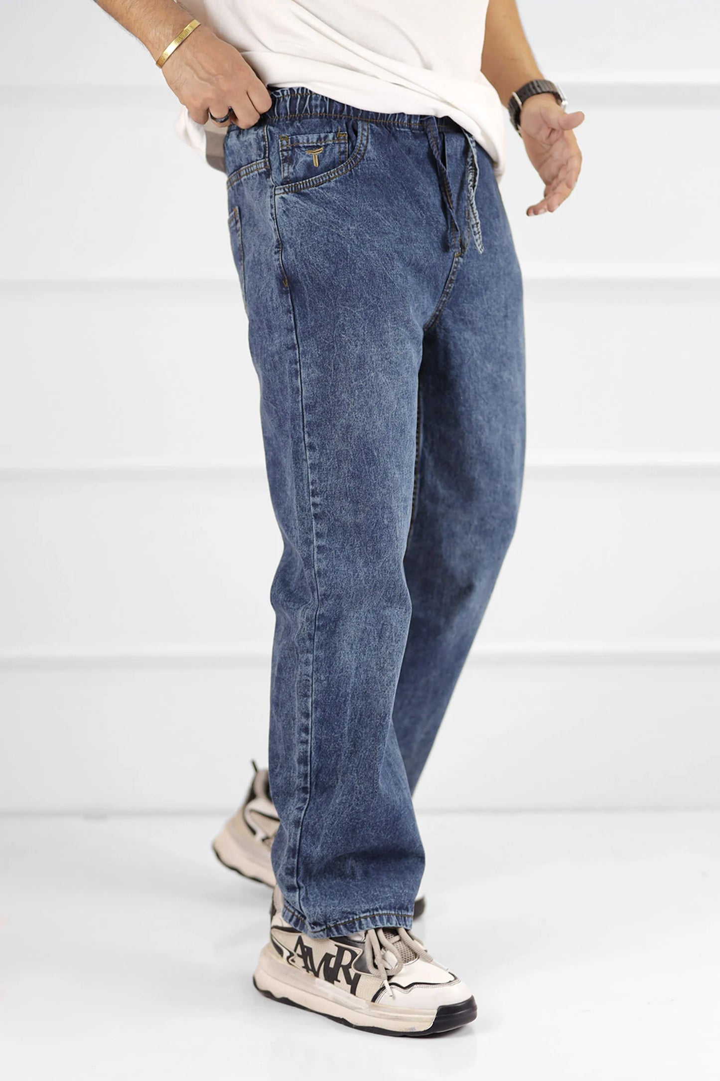 Relaxed Drift Turbo Loose Fit Jeans In Blue