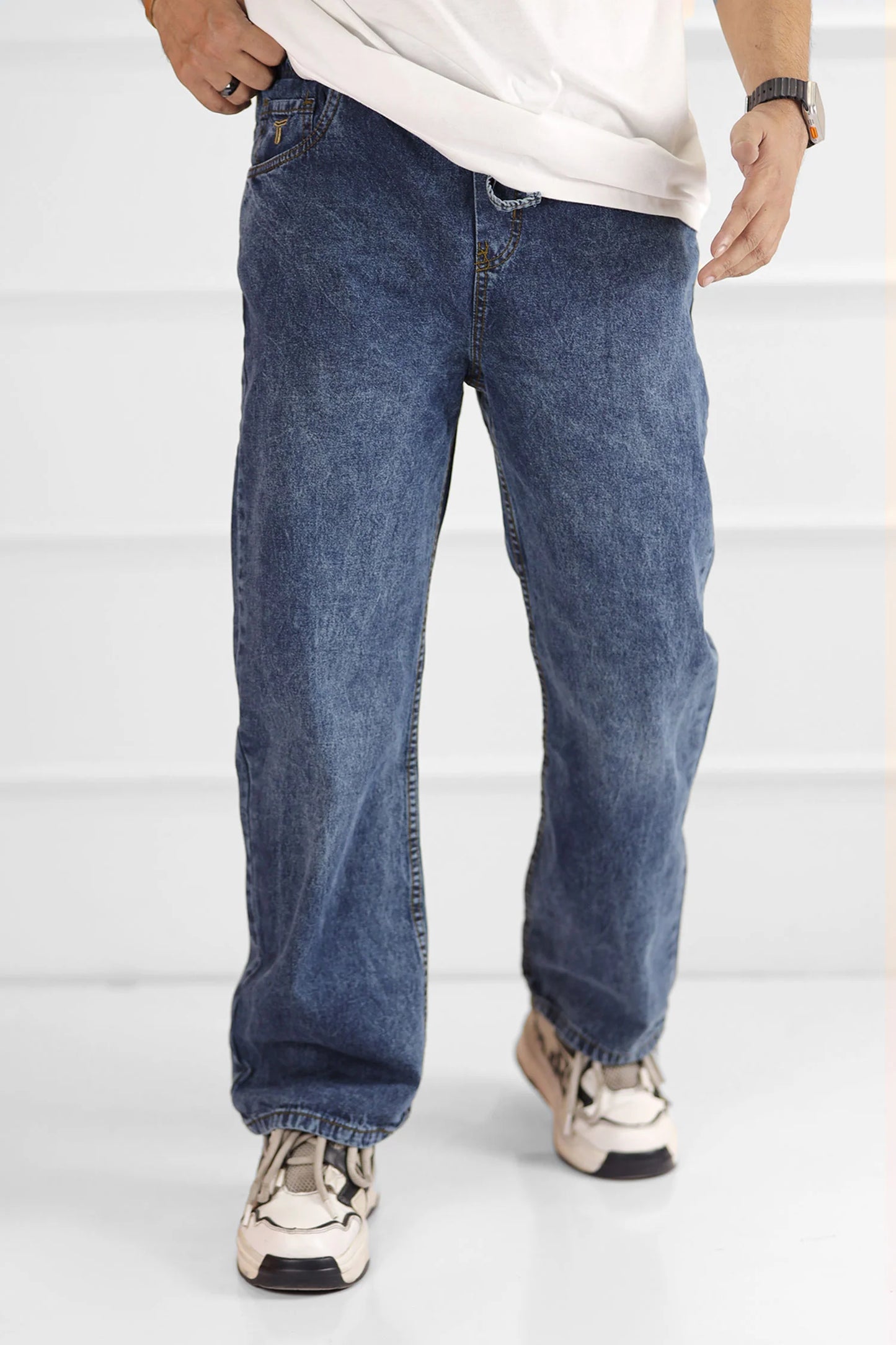 Relaxed Drift Turbo Loose Fit Jeans In Blue