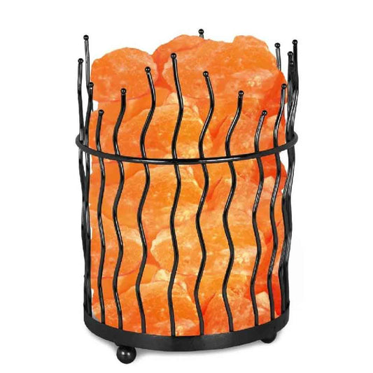 Pillar Style Basket Salt Lamp, 6-8 Lbs | WBM