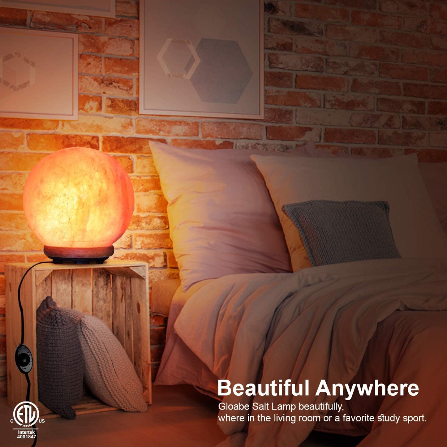 Globe Shape Salt Lamp, 8-11 Lbs | WBM