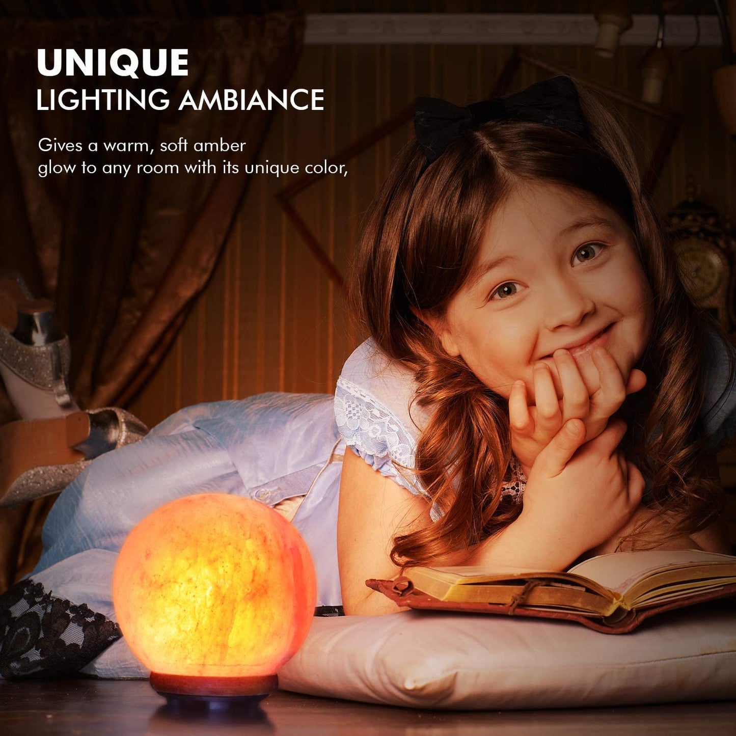 Globe Shape Salt Lamp, 8-11 Lbs | WBM