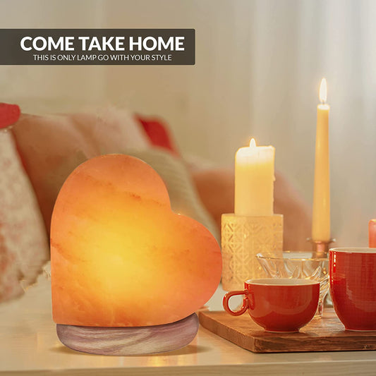 Heart Salt Lamp, Multicolor